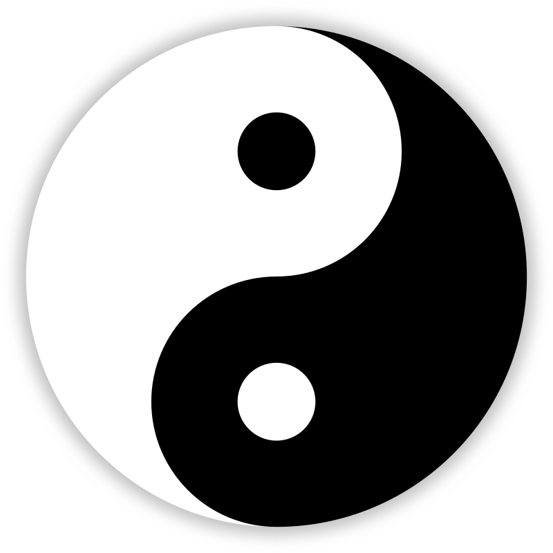 Black and white yin yang design